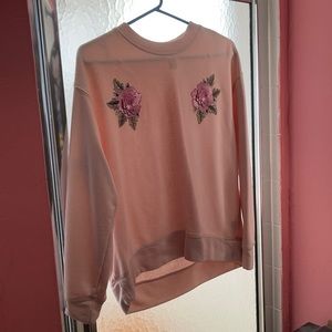 pink pullover sweater